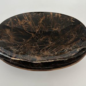 CENTRO DE MESA – OVAL – VIDROS E FIOS DE OURO – ARTISTA: REGINA MEDEIROS – A087.19