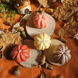 Caixa com 4 Velas Decorativas – Pumpkin Dreams
