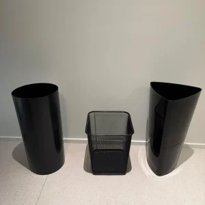 COMBO DE LIXEIRAS PRETAS – 3 DIFERENTES MODELOS – VALOR PELO CONJUNTO — M152.71