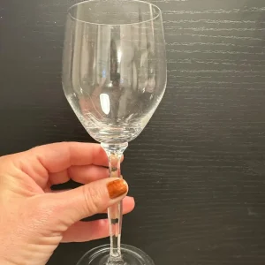 LOTE DE TAÇA CRISTAL LISO – STRAUSS — ÁGUA OU TINTO — LOTE ÚNICO com 5 UNIDADES — P003.503-1