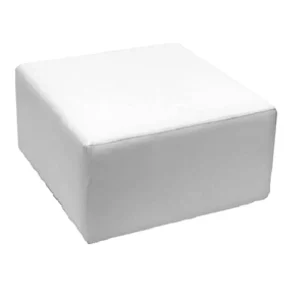 Módulo/ puff branco – quadrado – 1,00 x 1,00 m
