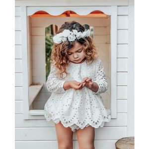 Vestido de manga comprida para bebé princesa